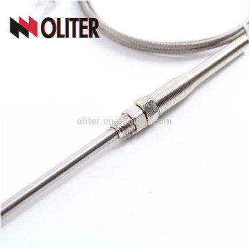 waterproof wzp rtd temperature sensor platinum resistance flexible braid cable handle sus 304 316 needle probe pt100